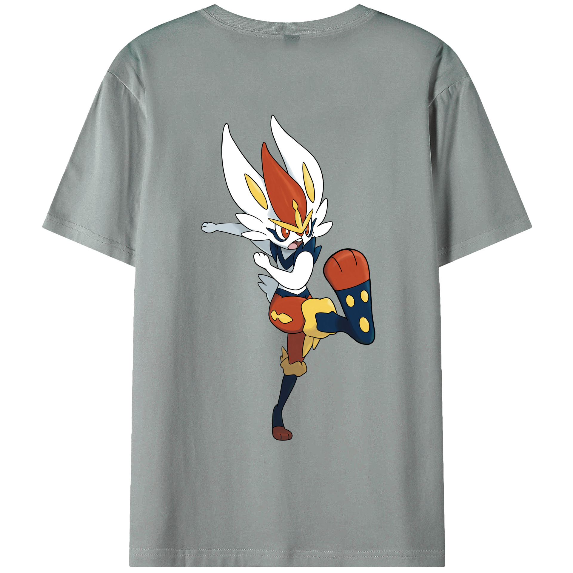（画像用） ポケットモンスター Pokémon 綿100％ メンズ半袖Tシャツ（バックプリント） 通気性